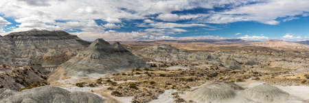 Panorama of beautiful rock formations near El Calafate, Patagonia, Argentinaの写真素材
