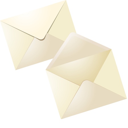 Web vector icons  closed envelope and open envelopeのイラスト素材