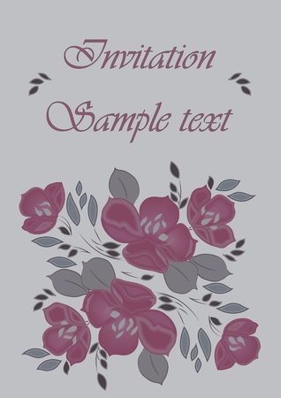card with floral pattern and text のイラスト素材