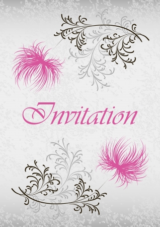 card with floral pattern and text のイラスト素材
