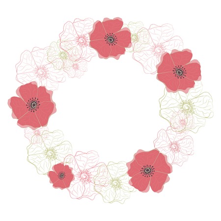 Wreath for invitations, cards and for any other kind of design のイラスト素材