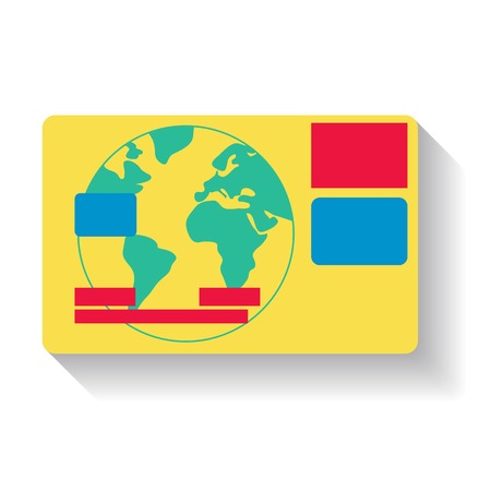 Flat design of credit cardのイラスト素材