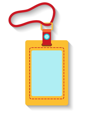 Flat design luggage tag isolated on white background. Vector illustrationのイラスト素材