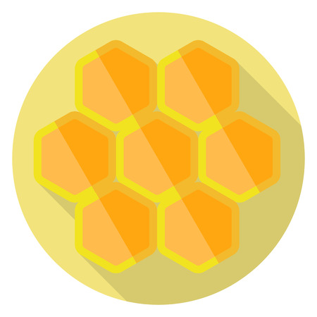 Flat design of honeycombs icon. Vector illustration.のイラスト素材