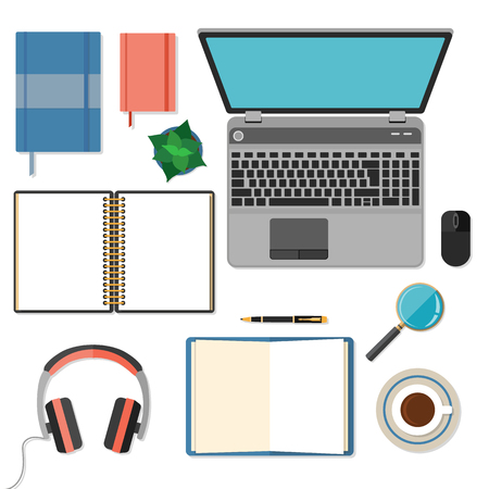Big set of flat design items for business and graphic.のイラスト素材