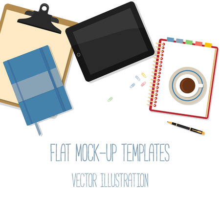 Flat mockups for  design and infographicsのイラスト素材