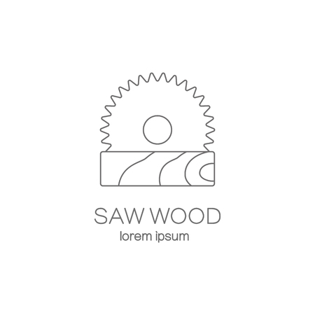 Saw wood logotype design templates.のイラスト素材