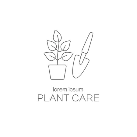 Plant care logotype design templates.のイラスト素材