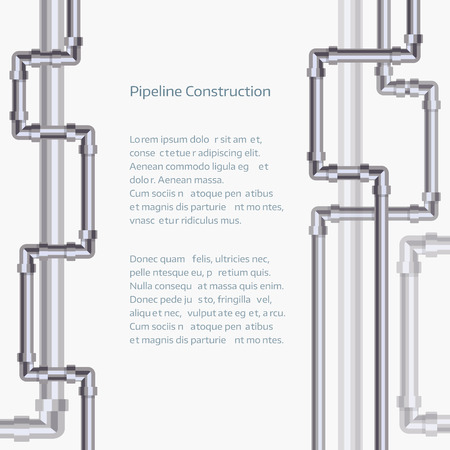 Abstract vertical background with flat designed pipeline.のイラスト素材