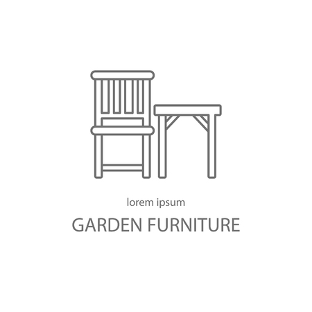 Garden furniture logotype design templates. Modern easy to edit logo template. Vector logo design series.のイラスト素材