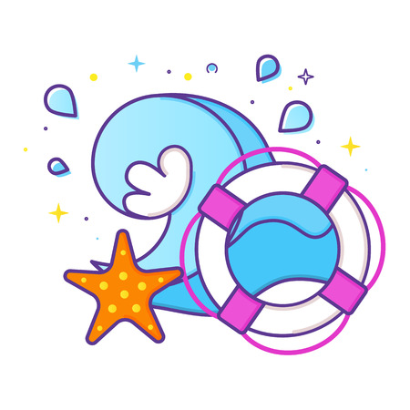 Sea vacations logo.のイラスト素材