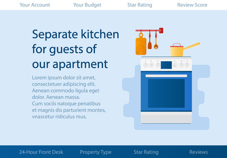Vector template with logo for cleaning service of hotel or apartments.のイラスト素材