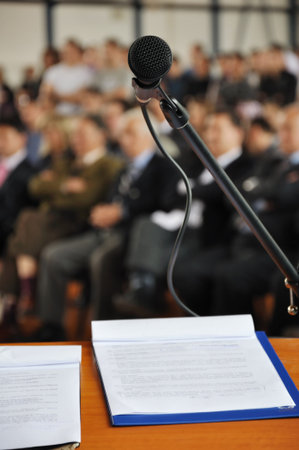 Microphone on the stage and auditorium