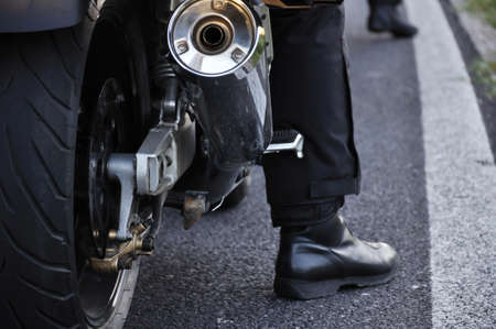 Motorcycle exhaustの写真素材