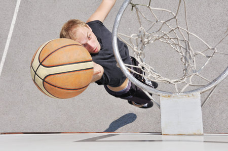 Basketball player shooting the ball