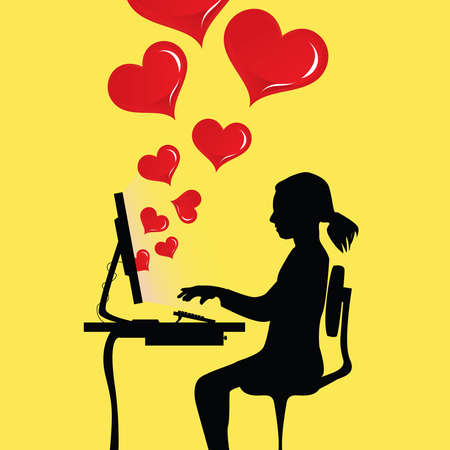 Valentine day red Love Heartsのイラスト素材