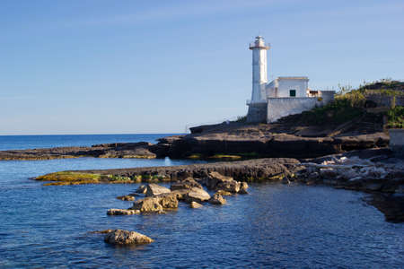 lighthouse of ventoteneの写真素材