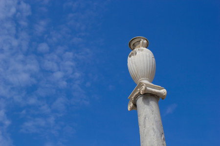 ancient roman column in ventoteneの写真素材