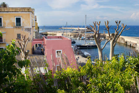 ancient roman harbour of ventoteneの写真素材