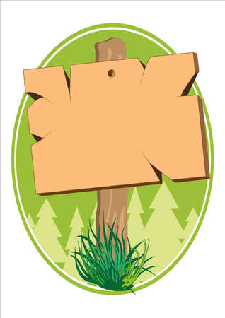 nature signboardのイラスト素材