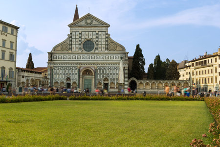 Santa Maria Novella church in florenceの写真素材