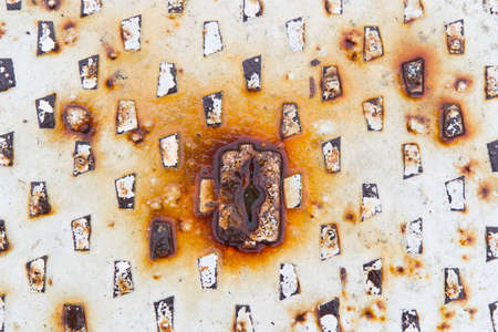 manhole with rustの写真素材