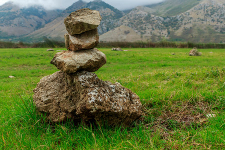 signal marker mountain park in matese