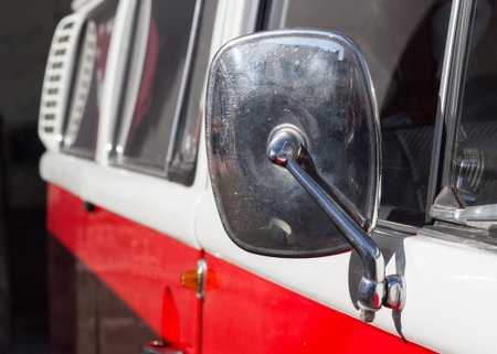 vintage car detail light and turn signalの写真素材