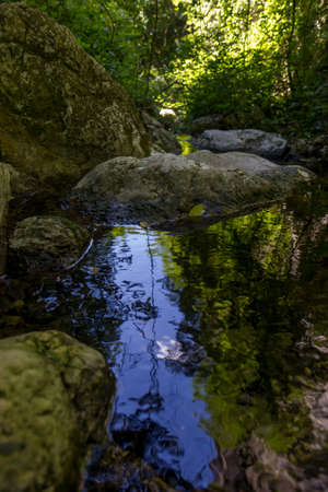 river in canyon on matese park torano gorgeの写真素材