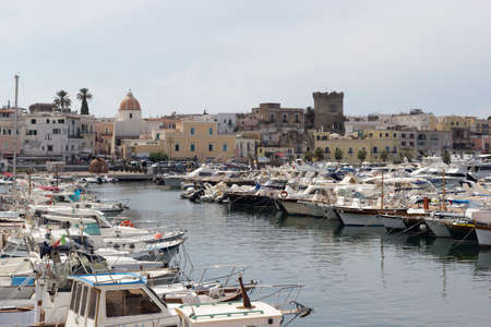 ischia forio italy harbourのeditorial素材