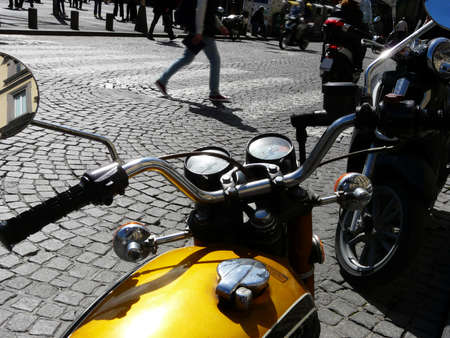 detail of vintage retro motorcycleの写真素材