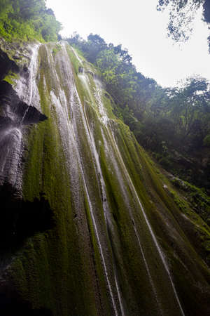 Waterfall in mountain gorge malopasso in gple del torano mateseの写真素材