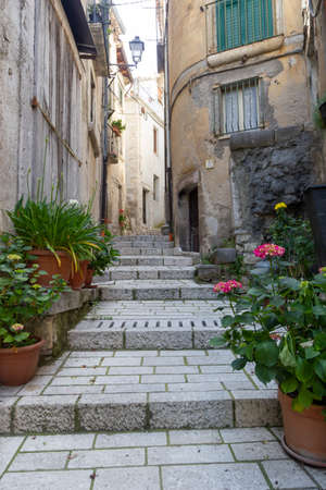 cusano mutri italian village on matese parkの写真素材