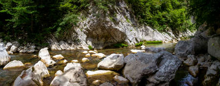 gorges of heat in natural park of cilentoの写真素材