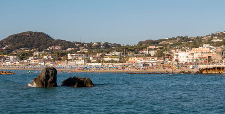 Ischia Forio Chiaia beach panorama