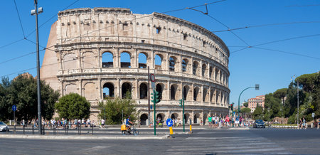 August 3, 2022 Rome - view of Colosseoのeditorial素材