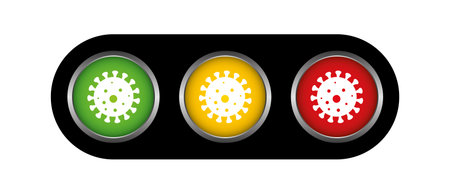 Corona Covid19 virus scale scheme infection increase decrease warning vector