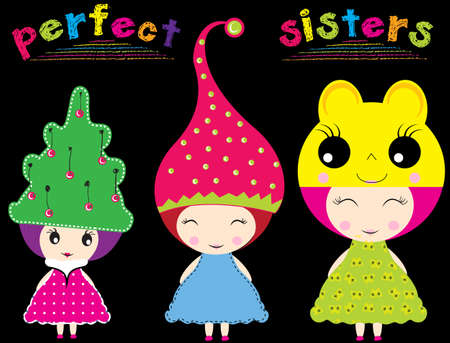 Set of cartoon characters.のイラスト素材