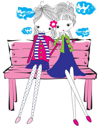 cute girlのイラスト素材