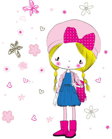 cute girlのイラスト素材