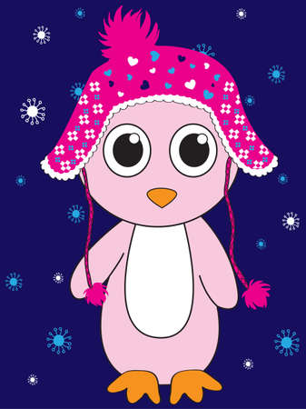 Penguin Santa hat and gift sack vector illustration. Cartoon funny penguins icon isolated. Penguin vector, Santa Christmas helper, christmas penguin. Cartoon penguin vector icon illustration. Penguinのイラスト素材