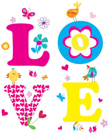 Cute typographyのイラスト素材