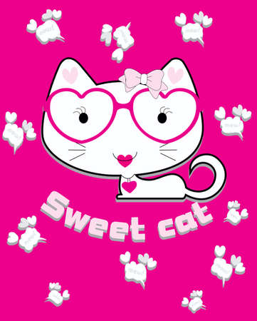 Illustration of cute catのイラスト素材