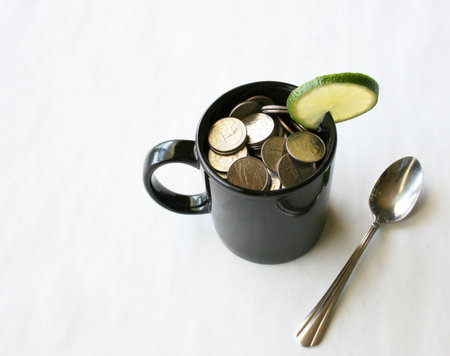 cup & coinsの写真素材