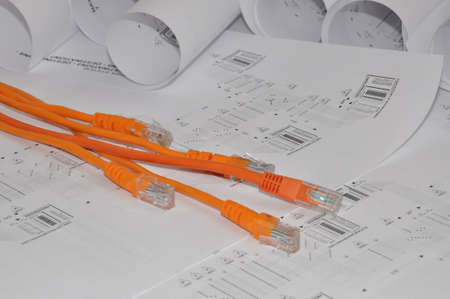 IT network plan, diagram of connectionsの写真素材