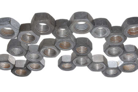 Steel nuts abstractの写真素材
