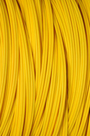yellow optical cableの写真素材