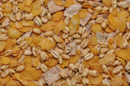 Corn flakes healthy food, mixture