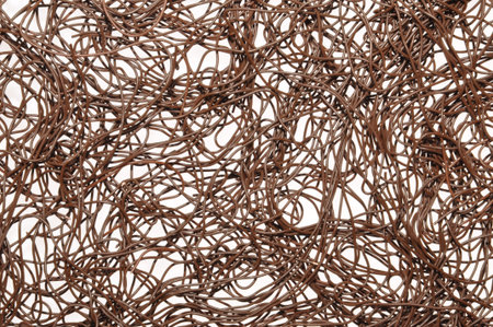 Tangle of brown cables