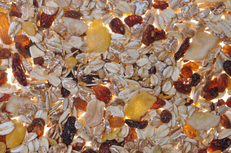 A light breakfast of muesliの写真素材